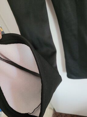 Black pants with thick material - great for winter